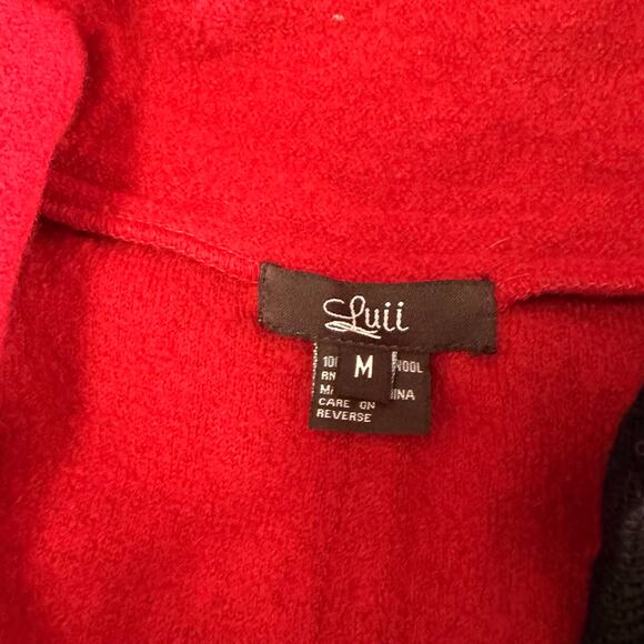 Vintage Wool Luii Red Long Coat - Picture 5 of 7